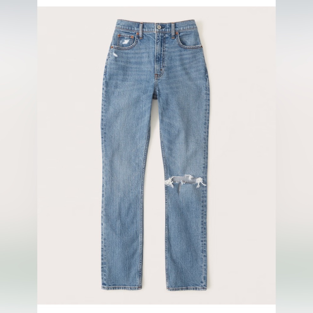 Abercrombie Curve Love Ankle Straight Ultra High Rise